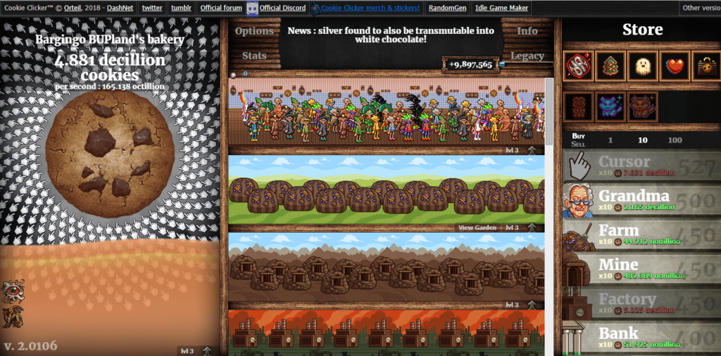 cookie clicker game cookies